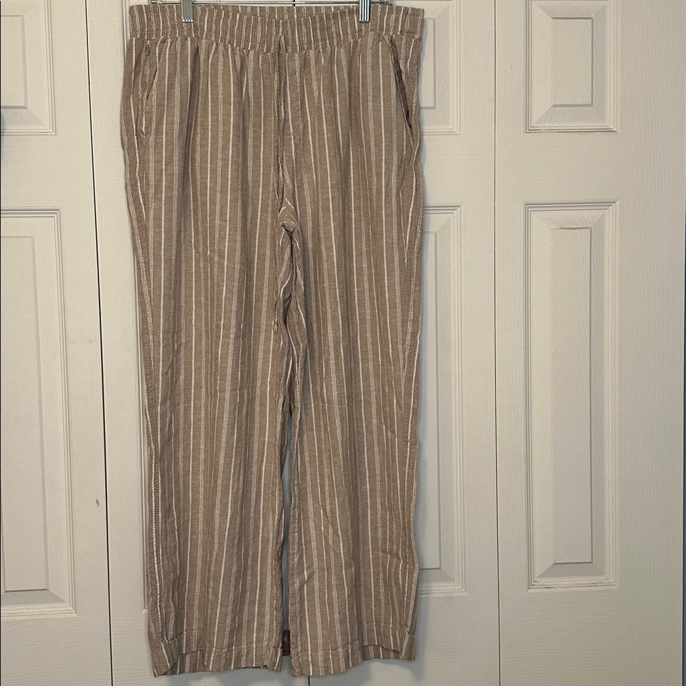 Briggs New York Tan Striped Pants